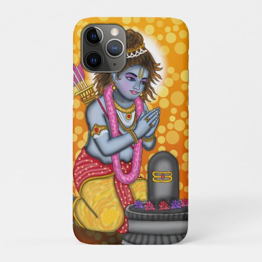 少年ラーマ シヴァ崇拝 フォンカバー Case-Mate iPhoneケース (裏)