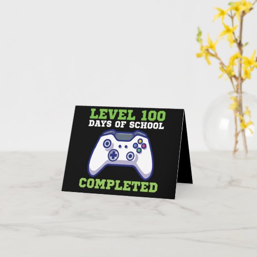 少年レベル100日完了 カード (黄色い花)