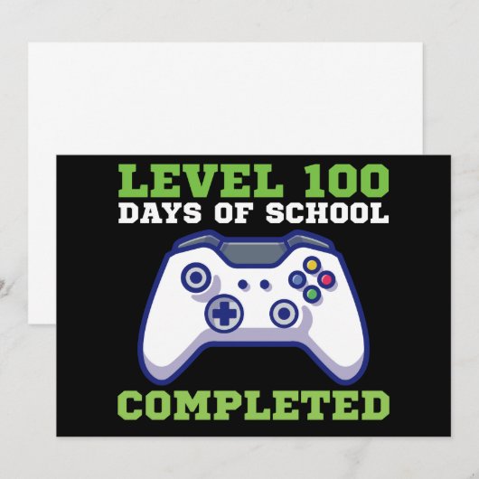 少年レベル100日完了 招待状 (正面/裏面)