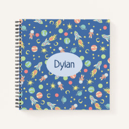 少年ロカラフルケット船の宇宙パターンと名前 ノートブック