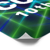 少年ローラスケートで滑る誕生日レッツポスター ポスター (角)