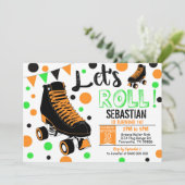 少年ローラー・スケート・パーティーの招待状 ローラー・スケート・パーティー 招待状 (スタンド正面)
