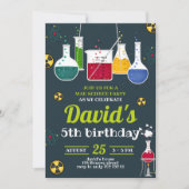 少年不機嫌科学者の注意バースデーパーティー 招待状 (正面)