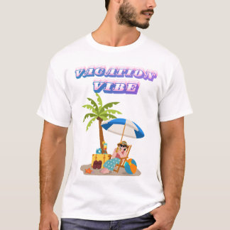 少年休暇バイブビーチTシャツ | 夏休み  Tシャツ