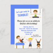 少年体操の誕生日パーティーの招待状 招待状 (正面/裏面)