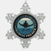 少年体操キャラクター力訓練 スノーフレークピューターオーナメント (正面)