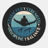 少年体操キャラクター力訓練 ラウンドシール (正面)