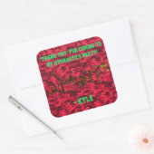 少年体操バースデーパーティパーソナライズされた スクエアシール (封筒)