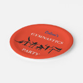 少年体操バースデーパーティープレートと名前 ペーパープレート (アングル)