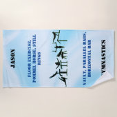 少年体操ブルーグラデーションビーチタオル名 ビーチタオル (正面)