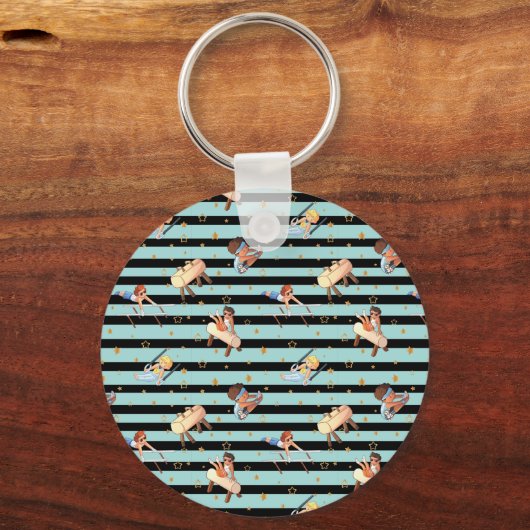 少年体操リングや輪パラレルバーポンメルホース キーホルダー (正面)