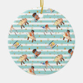 少年体操リングや輪パラレルバーポンメルホース セラミックオーナメント (正面)