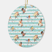 少年体操リングや輪パラレルバーポンメルホース セラミックオーナメント (左)