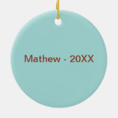 少年体操リングや輪パラレルバーポンメルホース セラミックオーナメント (裏面)