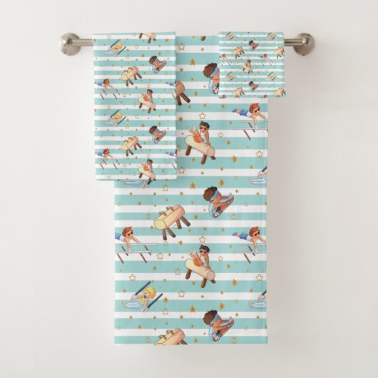 少年体操リングや輪パラレルバーポンメルホース バスタオルセット (インサイチュ)