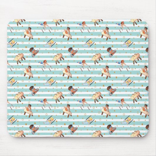 少年体操リングや輪パラレルバーポンメルホース マウスパッド (正面)