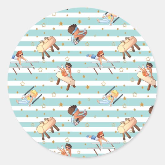 少年体操リングや輪パラレルバーポンメルホース ラウンドシール (正面)