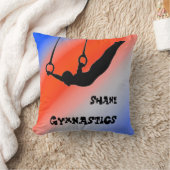 少年体操リングや輪愛国的赤白青 クッション (ブランケット)