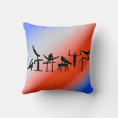 少年体操リングや輪愛国的赤白青 クッション (裏面)