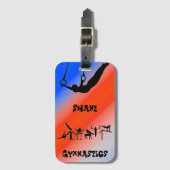 少年体操リングや輪愛国的赤白青 ラゲッジタグ (正面縦)
