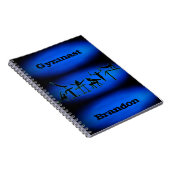 少年体操用青パーソナライズされたいらせんノート ノートブック (右側)