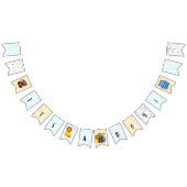 少年動物園の動物の赤ちゃんシャワーのバナー バンティングフラッグ (全)