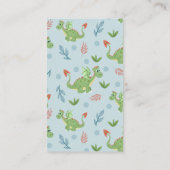 少年可愛いドラゴン赤ちゃんシャワーブック エンクロージャーカード (裏面)