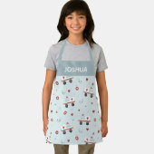 少年可愛いブルー救急医療隊員救急車型キッズ エプロン (インサイチュ)