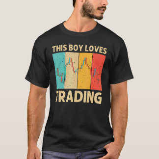 少年向けカッコいい取引Stock Traders日取引 Tシャツ