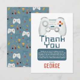 少年向けクールなゲーミングの誕生日 サンキューカード