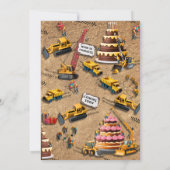 少年向けレトロトラックビルディングセット 招待状 (裏面)