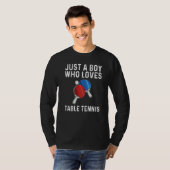少年向け卓球選手デザイン Tシャツ (正面フル)