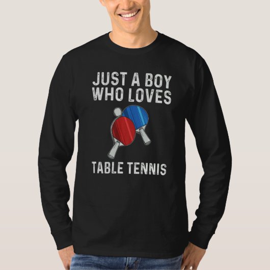 少年向け卓球選手デザイン Tシャツ (正面)