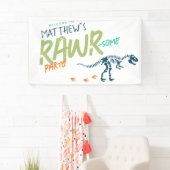 少年向け恐竜T-Rex誕生日おめでとう 横断幕 (インサイチュ)