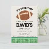 少年向け水彩サッカー誕生日招待状 招待状 (スタンド正面)