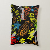 少年向け落書き – 手書き冷却感 アクセントクッション (裏面(縦))