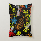 少年向け落書き – 手書き冷却感 アクセントクッション (正面(垂直))