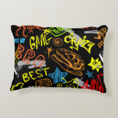 少年向け落書き – 手書き冷却感 アクセントクッション (裏面)