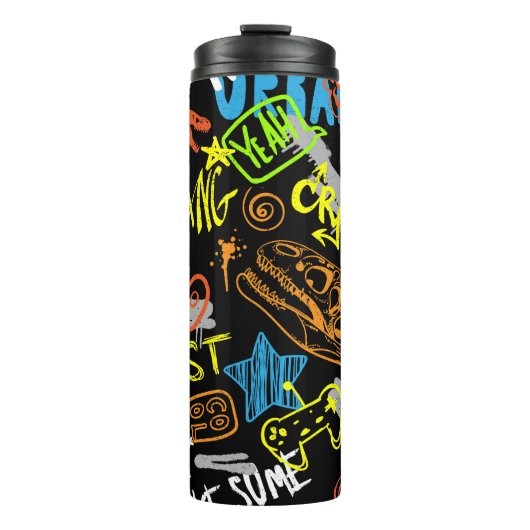 少年向け落書き – 手書き冷却感 タンブラー (正面)