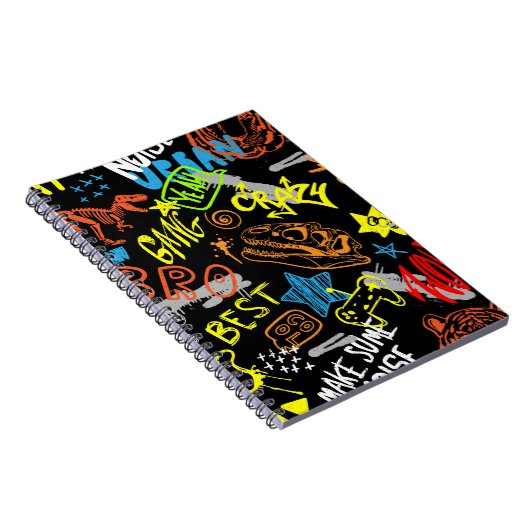 少年向け落書き – 手書き冷却感 ノートブック (右側)