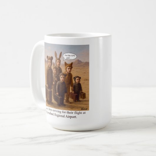 少年失ったたちは逃げ出すために到着した コーヒーマグカップ (正面左)