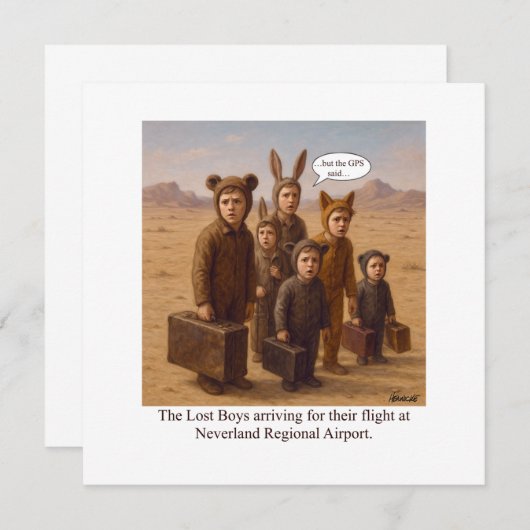 少年失ったたちは逃げ出すために到着した 招待状 (正面/裏面)