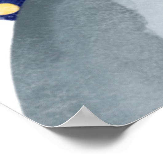 少年宇宙飛行士の最初の月への一歩 月の旗 宇宙 ポスター (角)