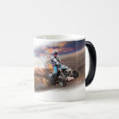 少年実在向けクワッドバイクおもしろい モーフィングマグカップ (正面右)