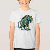 少年少女のためのアクアブレーズタイガー トライブレンドＴシャツ (正面)