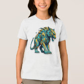 少年少女のためのアクアブレーズタイガー トライブレンドＴシャツ (正面)