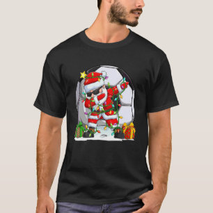 少年少女のためのダビングサンタクリスマスサッカーボール Tシャツ