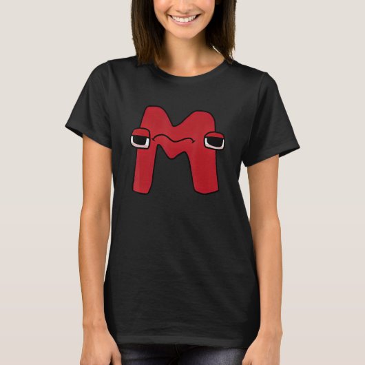 少年少女のための感情文字Mアルファベットの伝承 Tシャツ (正面)