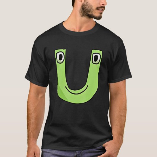 少年少女のための感情文字Uアルファベットの伝承 Tシャツ (正面)
