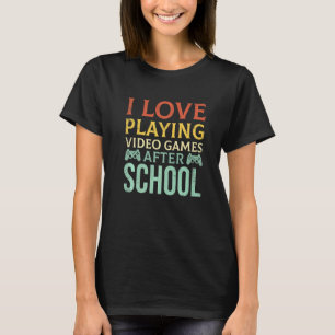 少年少女の子供のためのビデオゲームゲームゲームスクールゲーマー Tシャツ